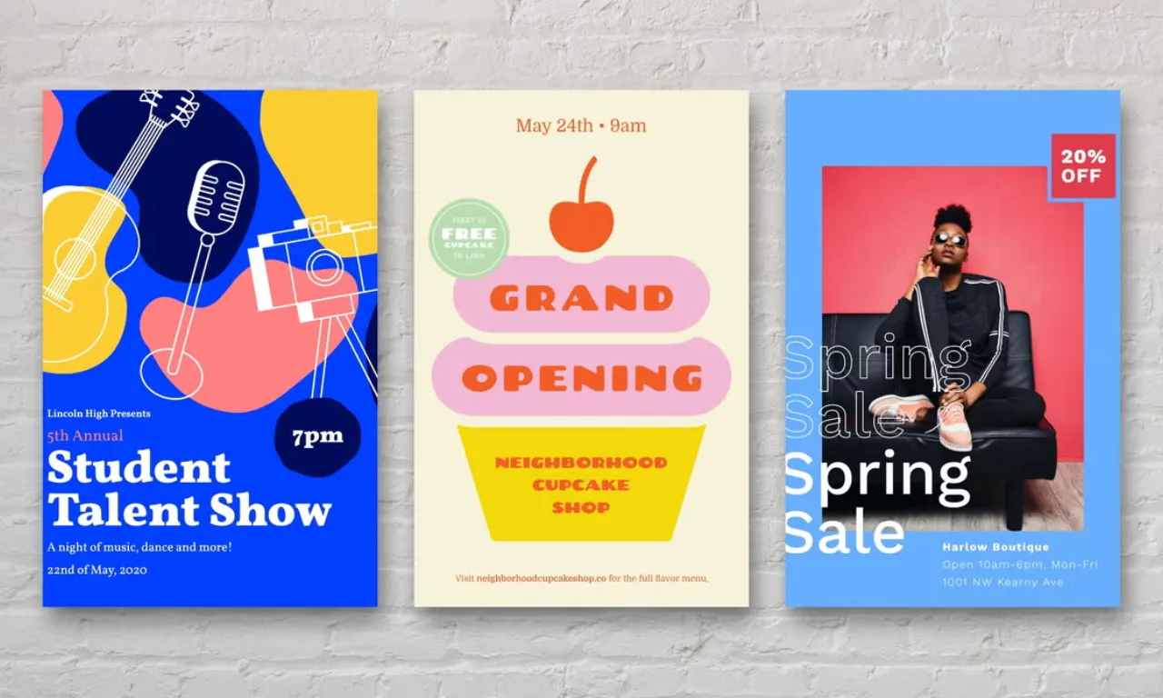 Vibrant full-color promotional flyers and handouts for events and marketing campaigns