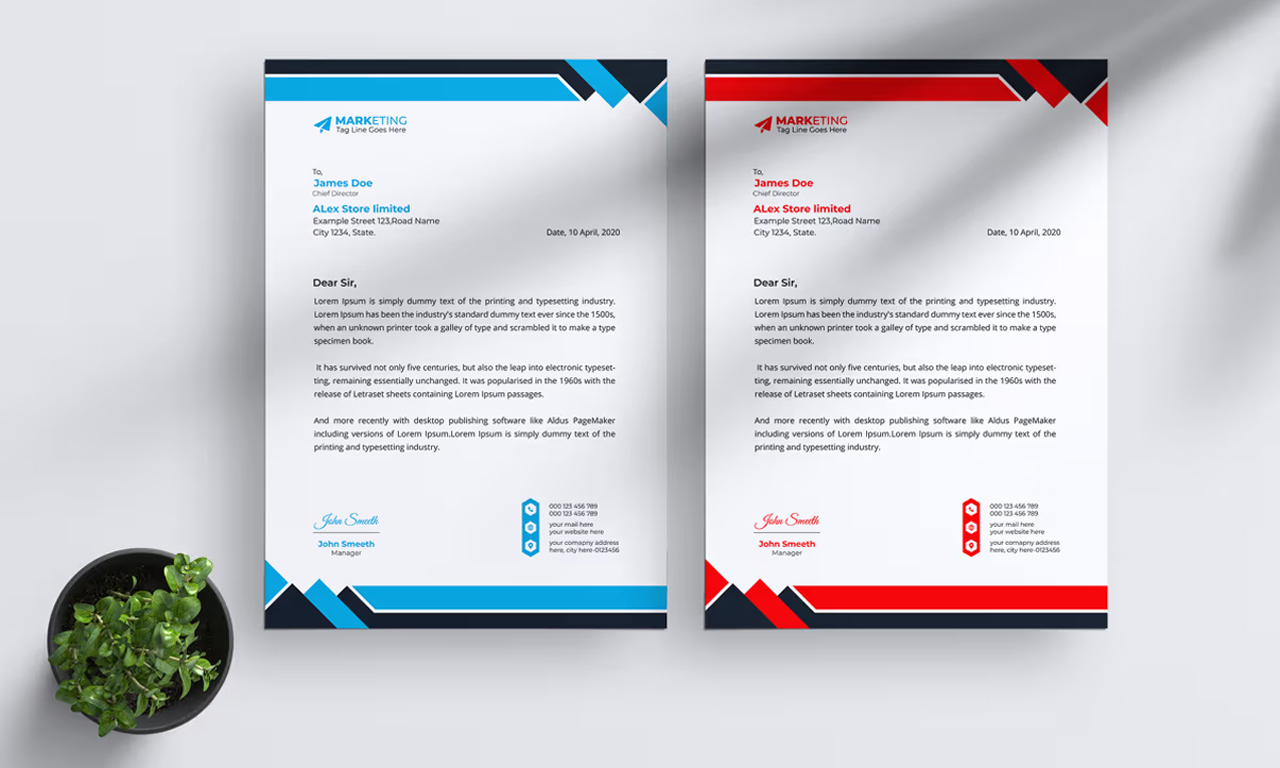 Letterhead printing - Professional Printing Services in Maldives