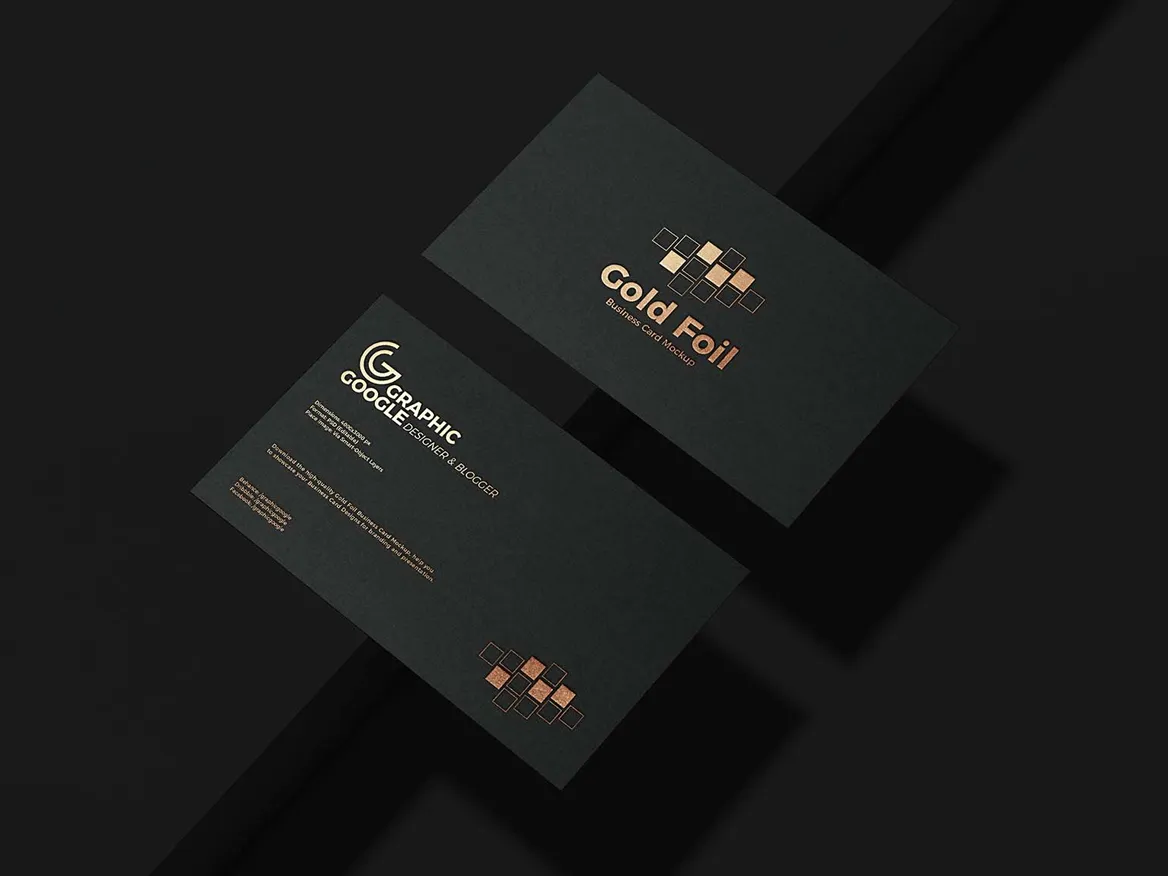 Gold-foiled luxury business cards