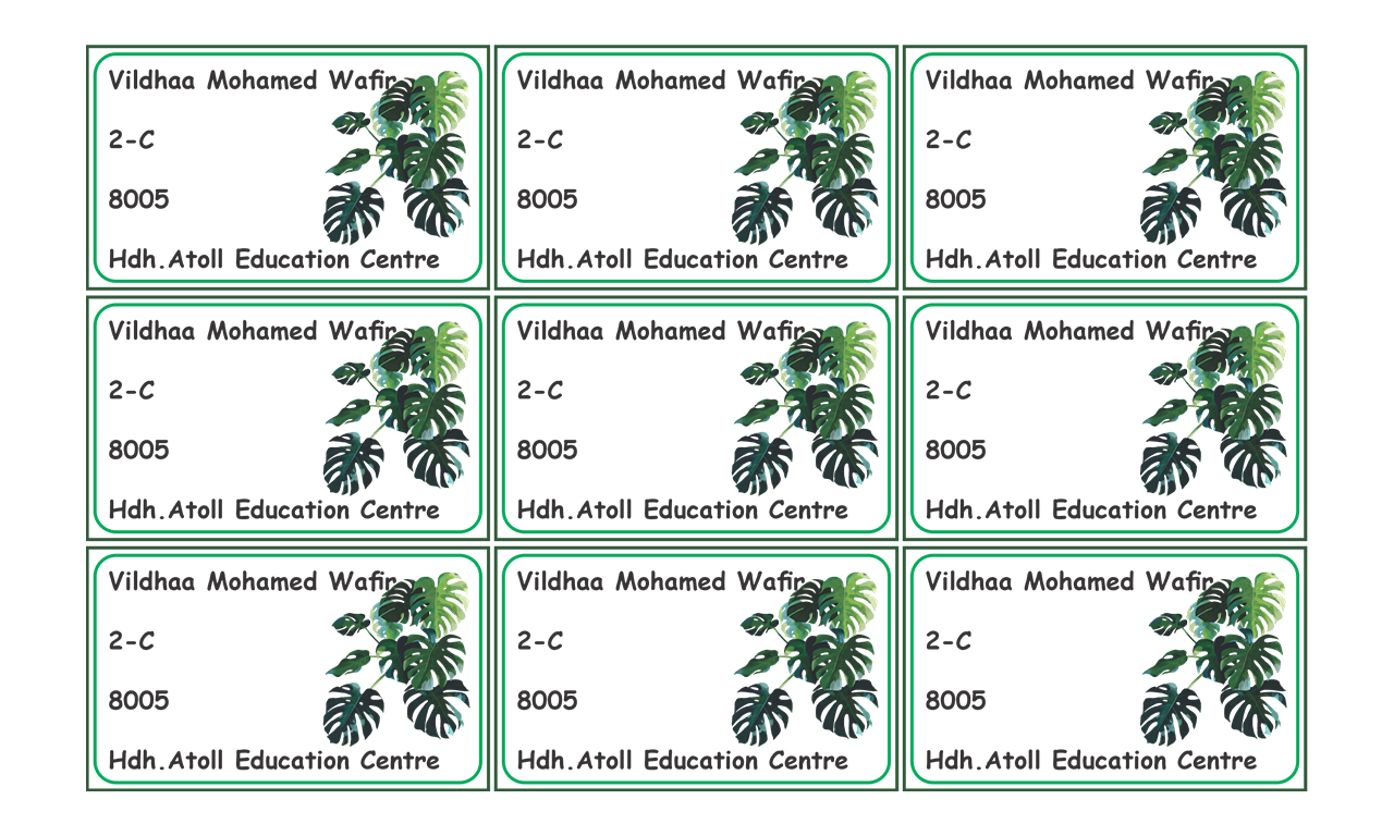 Name Tags - Professional Printing Services in Maldives