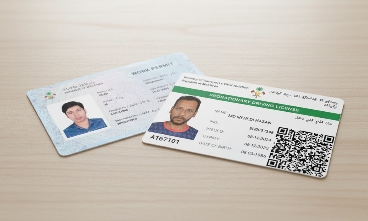 Work Permit / Driving Licences - Professional Printing Services in Maldives
